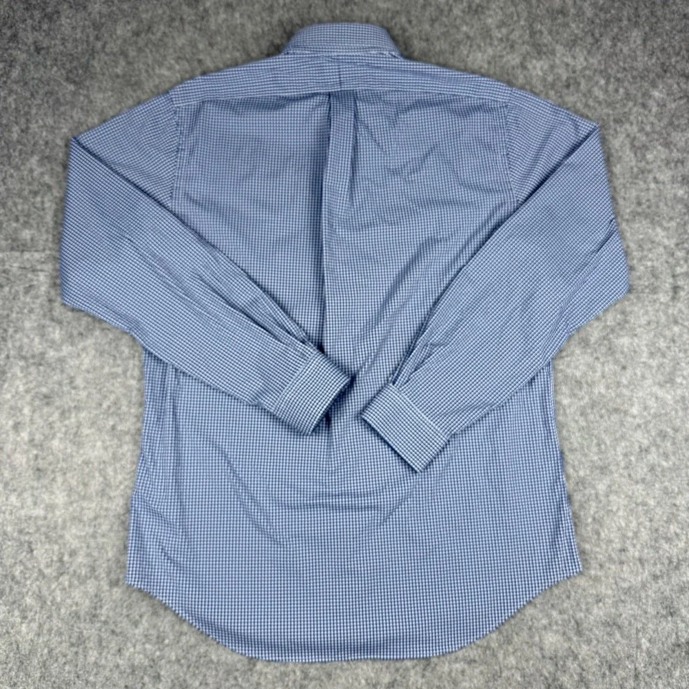 Polo Ralph Lauren *FLAW* Performance Shirt Mens M White Blue Check Button Down